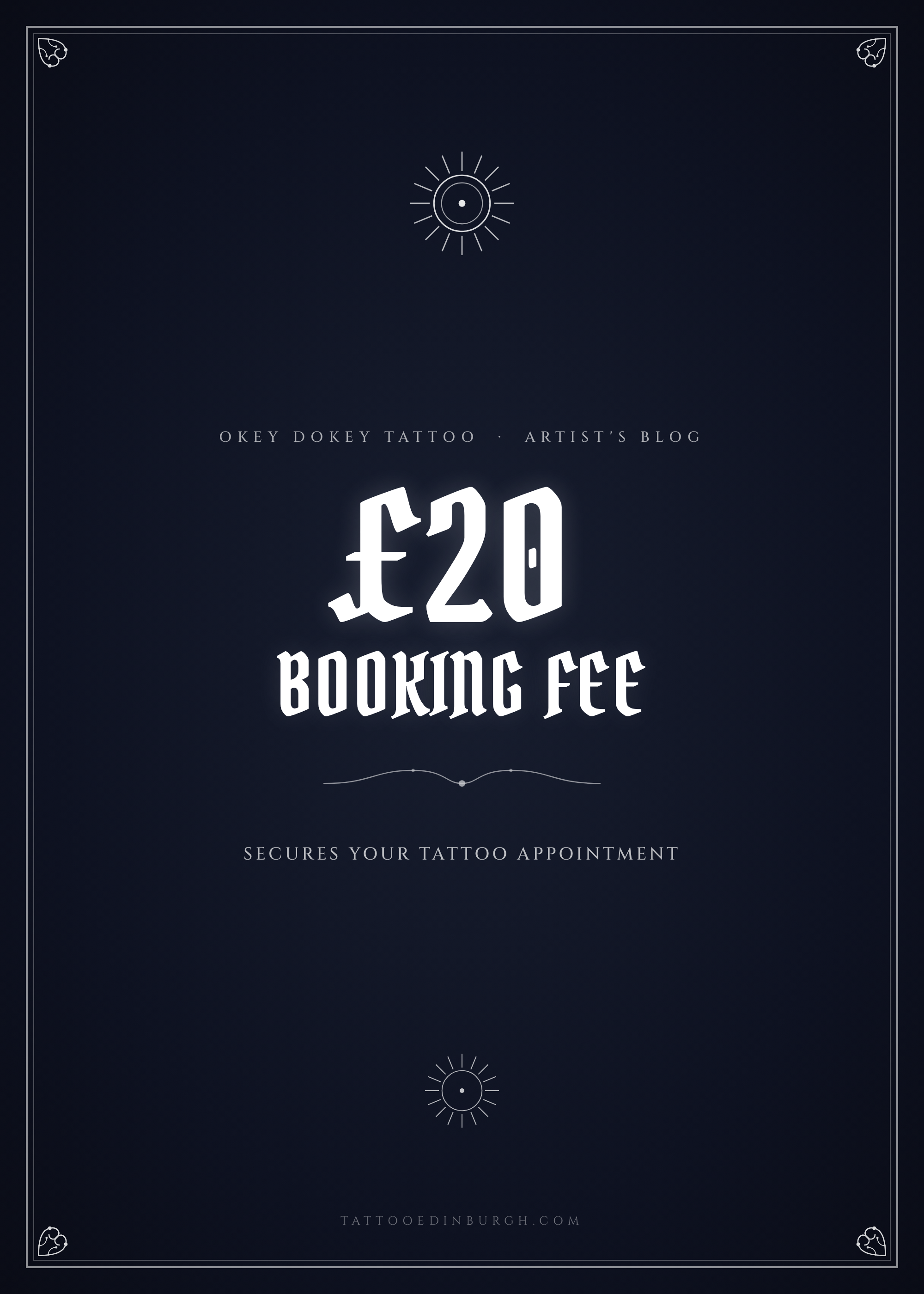 Booking fee £20 (Smaller tattoos)